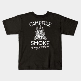 Campfire Smoke funny Outdoor Camper Gift Kids T-Shirt